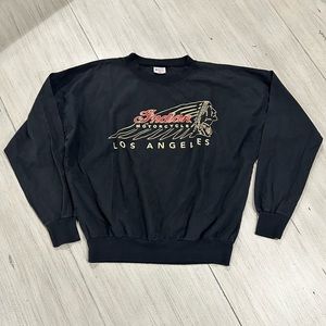 Indian Motorcycle Los Angeles Y2K Streetwear Black Long Sleeve